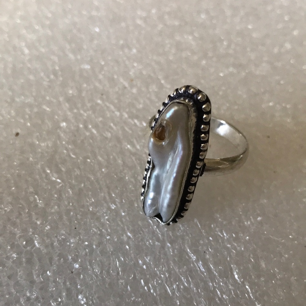 925 Biwa pearl ring